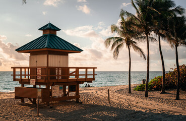 sunset on the beach florida usa tropical palms relax holiday paradise beautiful 