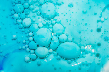 Abstract Liquid Paint Bubbles In Oil