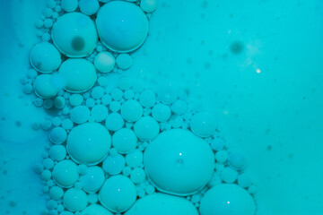 Abstract Liquid Paint Bubbles In Oil