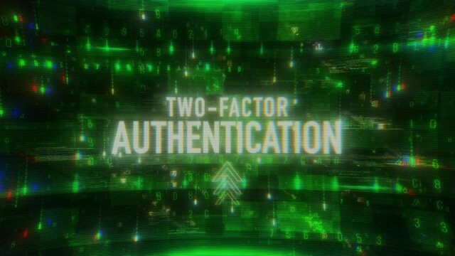 Digital Green TWO-FORM AUTHENTICATION Technology Screen Title Background