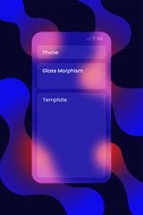 Transparent mobile phone template. Mobile phone template