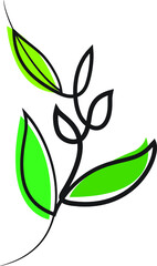 flower line art. Minimalist contour drawing. One line artwork for fabric painting