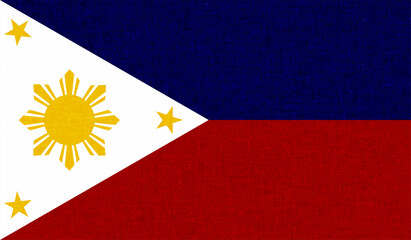 Grunge Philippines flag. Philippines flag with waving grunge texture. Vector background.