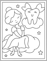 
Fairy template designed in hand drawn vector 

