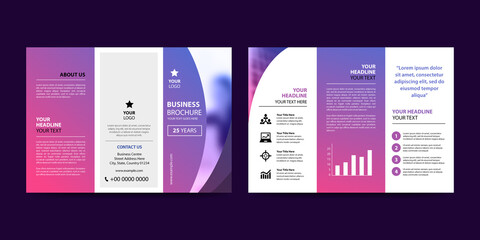Trifold brochure design. A4 abstract  corporate brochure template. Creative modern business flyer template design.