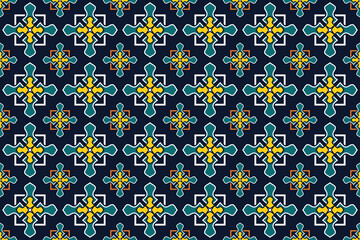 Seamless pattern with abstract geometric vector