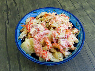 Salade d'écrevisses et agrumes