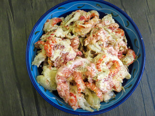 Salade d'écrevisses et agrumes