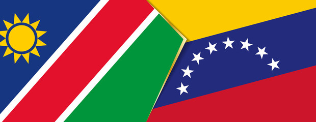 Namibia and Venezuela flags, two vector flags.