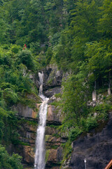 waterfall in the mountains