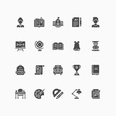 Set of education icons.