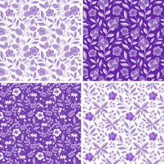 Seamless floral patterns