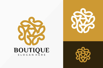 Fototapeta na wymiar Boutique Spa Logo Vector Design. Abstract emblem, designs concept, logos, logotype element for template.