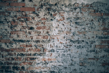 Wall texture. Vintage grunge plaster or concrete stucco surface. Old rough stone on cement pattern wall background. Abstract Web Banner. Copy Space.