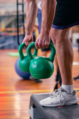Naklejka premium kettlebell in gym
