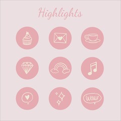 Highlight for stories in pink colour 