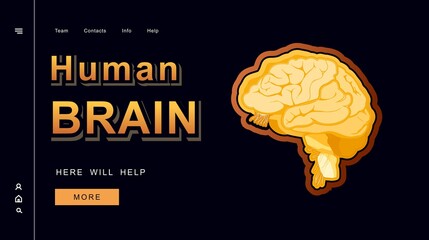 concept vector banner human brain