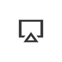 Airplay icon. Connection symbol modern, simple, vector, icon for website design, mobile app, ui. Vector Illustration