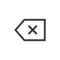 Backspace icon. Delete symbol modern, simple, vector, icon for website design, mobile app, ui. Vector Illustration