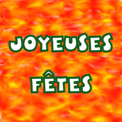Carte carrée Joyeuses fêtes