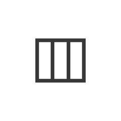 Columns icon. Layout symbol modern, simple, vector, icon for website design, mobile app, ui. Vector Illustration