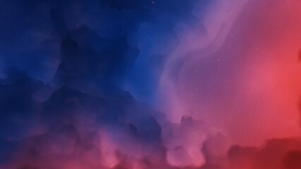 Obraz premium Space background with nebula and stars, nebula in deep space, abstract colorful background 3d render 