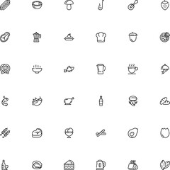 icon vector icon set such as: chili, retro, edible, shop, icons, spices, cloth, ripe, catch, juicy, boletus, fashion, logotype, cute, butler, salt, knife, hat, spoon, exotic, nut, interface, acorn
