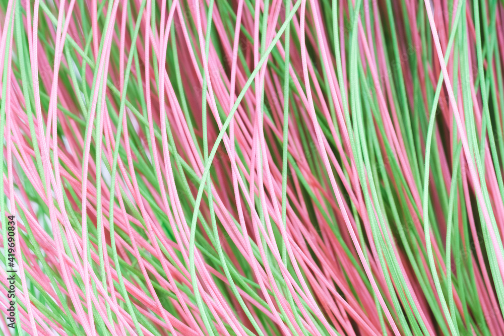 Fototapete Colored thin wavy threads abstract texture background