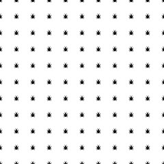 Square seamless background pattern from geometric shapes. The pattern is evenly filled with black bug symbols. Vector illustration on white background