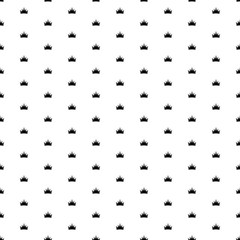 Fototapeta na wymiar Square seamless background pattern from black crown symbols. The pattern is evenly filled. Vector illustration on white background