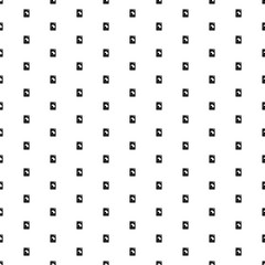 Square seamless background pattern from geometric shapes. The pattern is evenly filled with black washer symbols. Vector illustration on white background