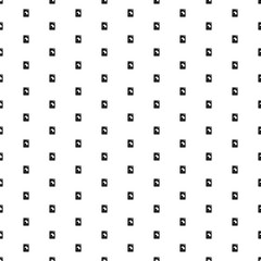 Square seamless background pattern from geometric shapes. The pattern is evenly filled with black washer symbols. Vector illustration on white background