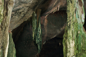 Old stone cave. Nature stone wall texture