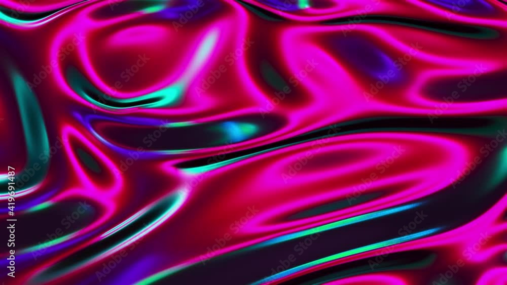 Aufkleber computer generated realistic background of weaving iridescent fabric, 3d rendering background