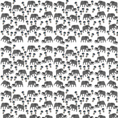 elephant and balloons pattern