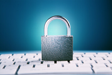 Internet and computer security concept.