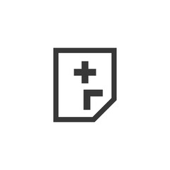 Add file icon. Document symbol modern, simple, vector, icon for website design, mobile app, ui. Vector Illustration