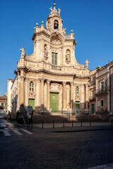 Fototapeta na wymiar Catania, Sicily, Italy, Europe, The Basilica of the Collegiata church