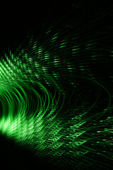 Abstract green digital background made with light brush.