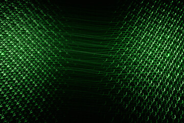 Abstract green digital background made with light brush.