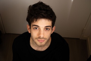 Teenager portrait looking good handsome overview