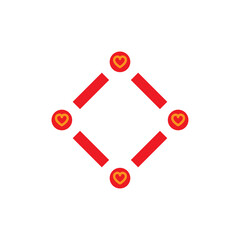 Donate flat icon. Charity symbol. Logo design element