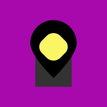 Hijab flat icon. Muslim woman clothes symbol. Logo design element