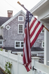 USA, Massachusetts, Cape Ann, Gloucester. US flag