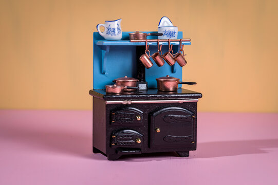 Small Kitchen With A Dollhouse With Utensils