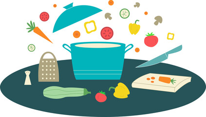 Preparing healthy vegetarian food