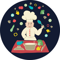 Preparing healthy vegetarian food