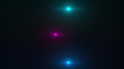 Linear color lightsin the dark. Computer generated backdrop 3d rendering