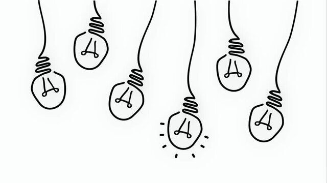 Comic brain electric lamp idea doodle FAQ, business loading concept Fun vector creative light bulb icon or sign ideas Brilliant lightbulb education  or inventions pictogram Think big Great s  lol