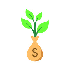 Fototapeta na wymiar Money growing illustration vector